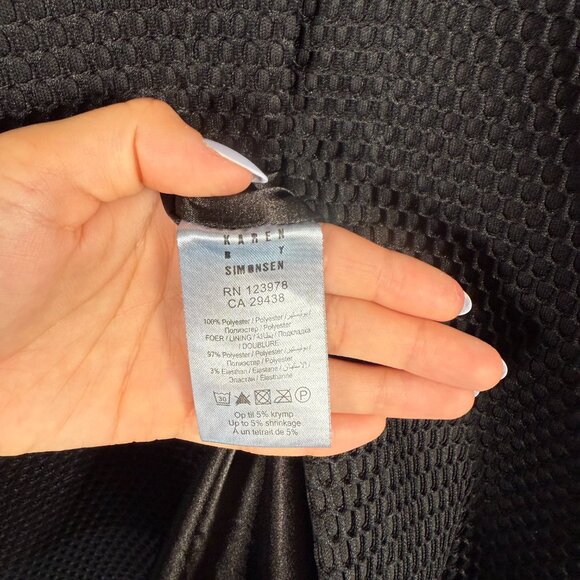 Karen BY Simonsen Black Pockets Textured Long Sleeves Drew Jacket Size 34 - Picture 7 of 11